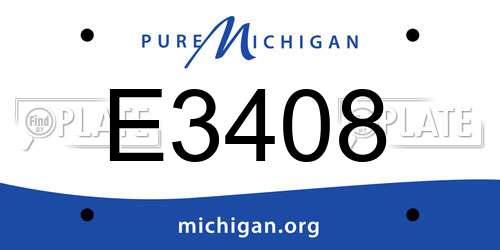 E3408 Michigan License Plate