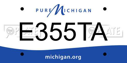 E355TA Michigan License Plate