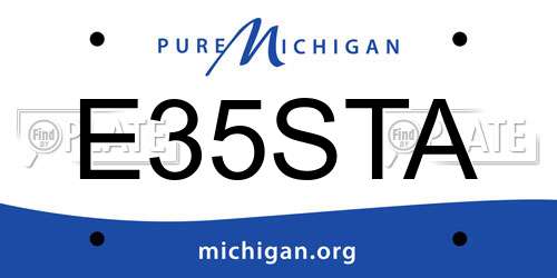 E35STA Michigan License Plate