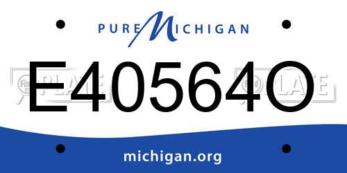 E40564O Michigan License Plate