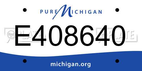 E408640 Michigan License Plate