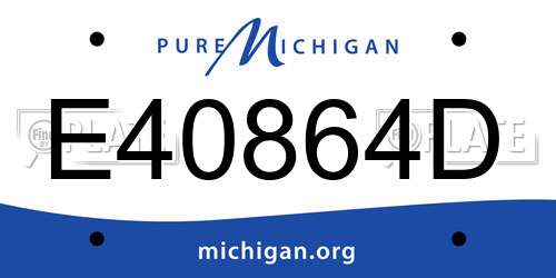 E40864D Michigan License Plate