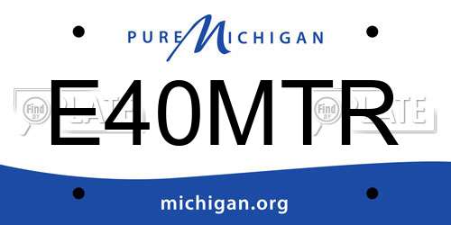 E40MTR Michigan License Plate