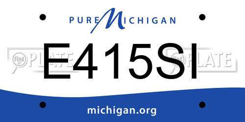 E415SI Michigan License Plate