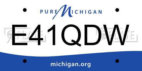 E41QDW Michigan License Plate