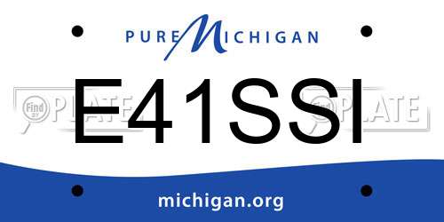 E41SSI Michigan License Plate