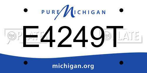 E4249T Michigan License Plate