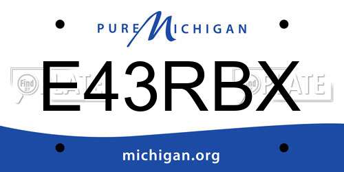 E43RBX Michigan License Plate