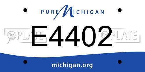 E4402 Michigan License Plate