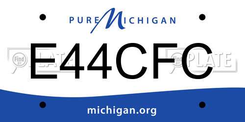 E44CFC Michigan License Plate