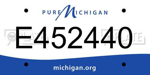 E452440 Michigan License Plate