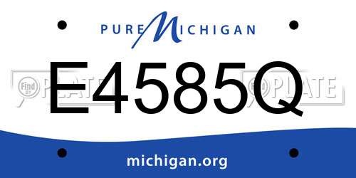 E4585Q Michigan License Plate
