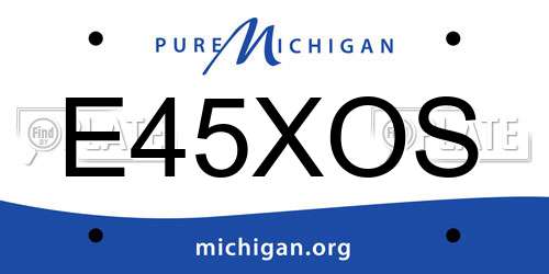 E45XOS Michigan License Plate