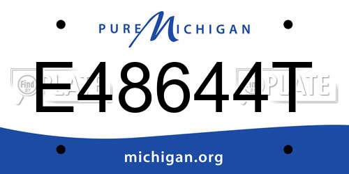 E48644T Michigan License Plate