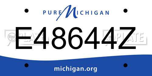 E48644Z Michigan License Plate