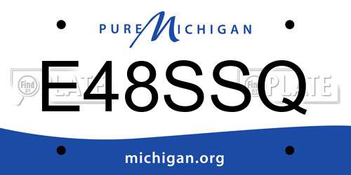 E48SSQ Michigan License Plate