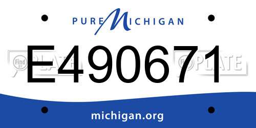 E490671 Michigan License Plate