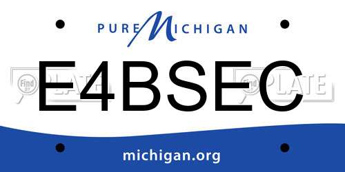 E4BSEC Michigan License Plate