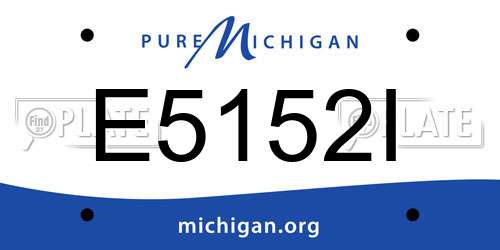 E5152I Michigan License Plate