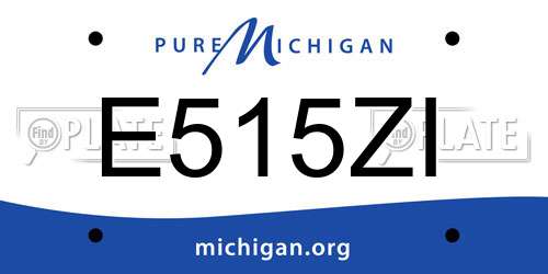 E515ZI Michigan License Plate