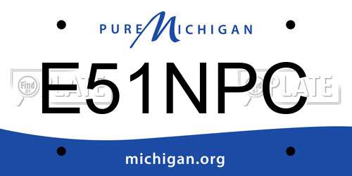 E51NPC Michigan License Plate
