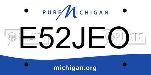 E52JEO Michigan License Plate