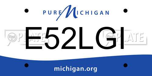 E52LGI Michigan License Plate