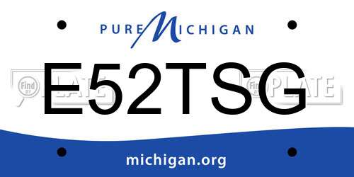 E52TSG Michigan License Plate