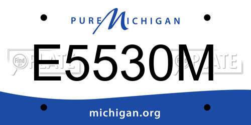 E5530M Michigan License Plate