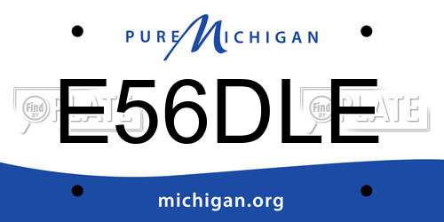 E56DLE Michigan License Plate