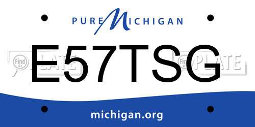 E57TSG Michigan License Plate