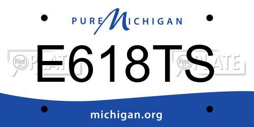 E618TS Michigan License Plate