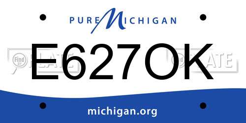 E627OK Michigan License Plate