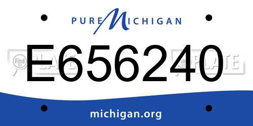 E656240 Michigan License Plate