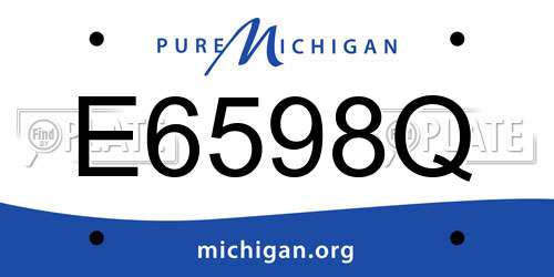 E6598Q Michigan License Plate