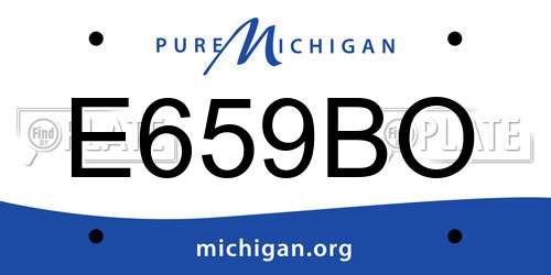 E659BO Michigan License Plate