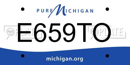 E659TO Michigan License Plate