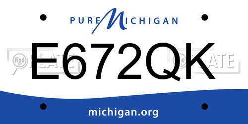 E672QK Michigan License Plate