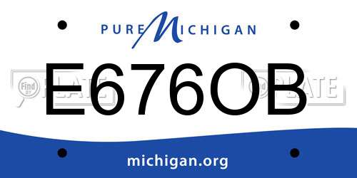 E676OB Michigan License Plate