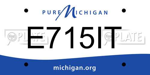 E715IT Michigan License Plate