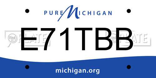 E71TBB Michigan License Plate