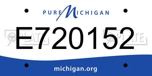 E720152 Michigan License Plate