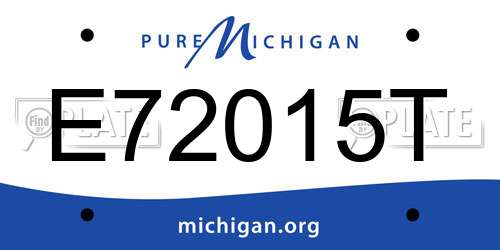 E72015T Michigan License Plate