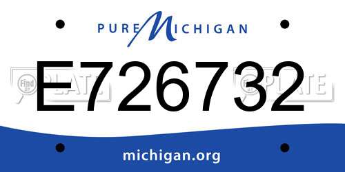 E726732 Michigan License Plate
