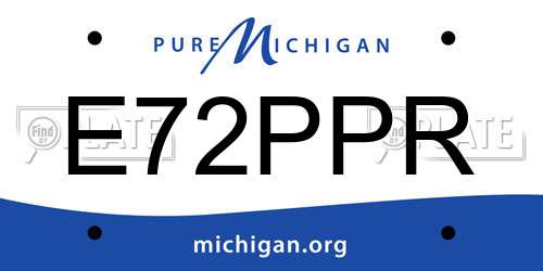 E72PPR Michigan License Plate