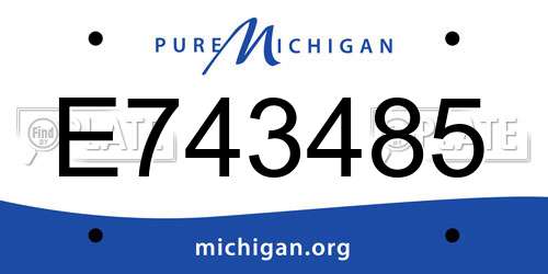 E743485 Michigan License Plate