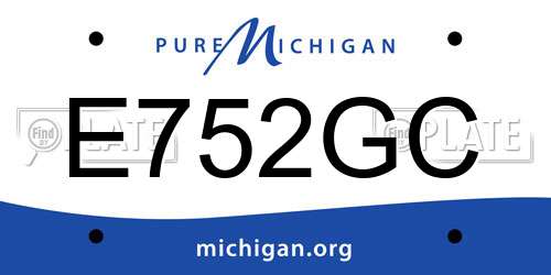 E752GC Michigan License Plate