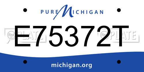 E75372T Michigan License Plate