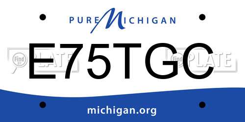 E75TGC Michigan License Plate