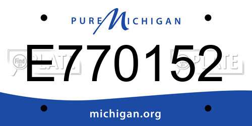E770152 Michigan License Plate